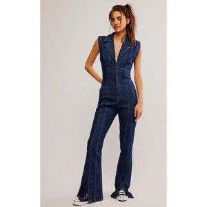 Free People Denim Jumpsuit